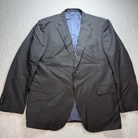 SuitSupply Blazer Mens 56 Napoli Fit Black Pure Wool Super 110s Zignone - Picture 2 of 15